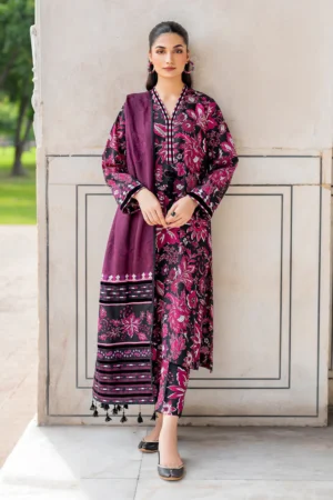 Unstitched Digital Printed Khaddar Suit 3 PEC with Printed Khaddar Dupatta