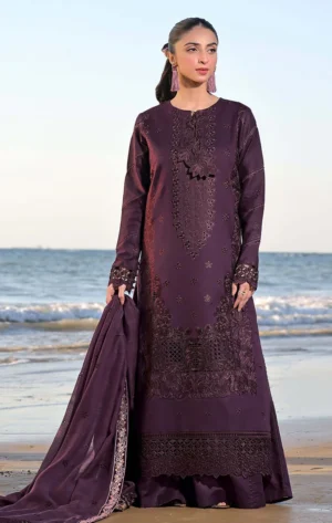 Unstitched 3 Piece Fully Embroidered Chickan Kari Lawn Suit With Fully Embroidered Lawn Dupatta
