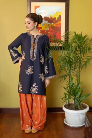 Unstitched 2 Piece Embroidered Lawn Fabric