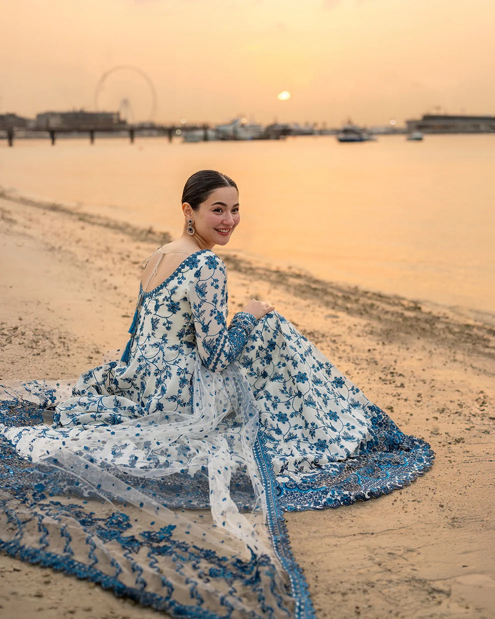 Unstitched 3 Piece Fully Embroidered Lawn Maxi With Embroidered Organza Dupatta - Image 5