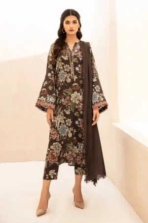 Unstitched Khaddar Digital Printed 3 PEC Suit with Printed Khaddar Dupatta