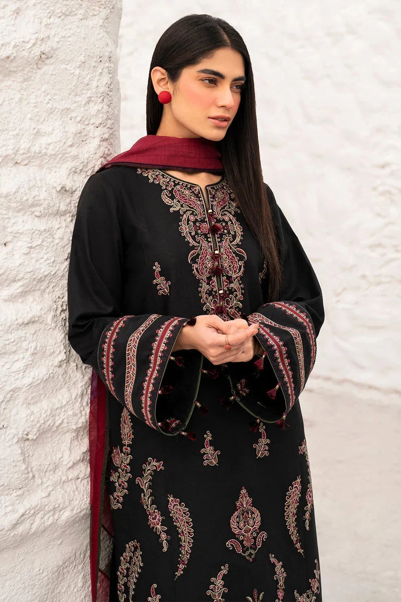 3 Piece Unstitched Heavy Embroidered Dhanak Suit With ( Printed Blended Dupatta ) - Image 4